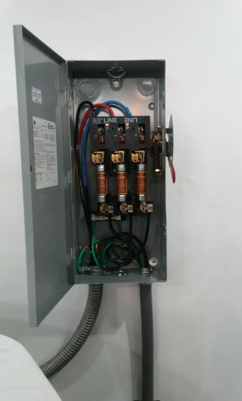 Three-phase disconnect switch installed for Electrical Wiring & Rewiring in Ypsilanti